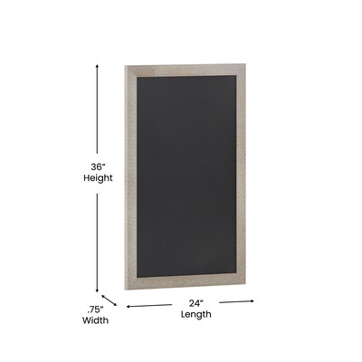 Flash Furniture Canterbury Wall Mount Magnetic Chalkboard Sign, Weathered, 24" x 36" (HGWA6GD264315)