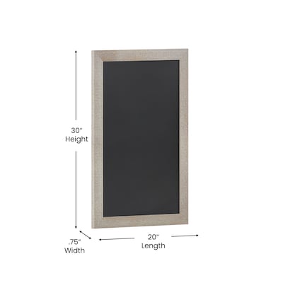 Flash Furniture Canterbury Wall Mount Magnetic Chalkboard Sign, Weathered, 20" x 30" (HGWAGDI064315)