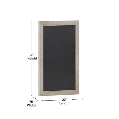 Flash Furniture Canterbury Wall Mount Magnetic Chalkboard Sign, Weathered, 20" x 30" (HGWAGDI064315)