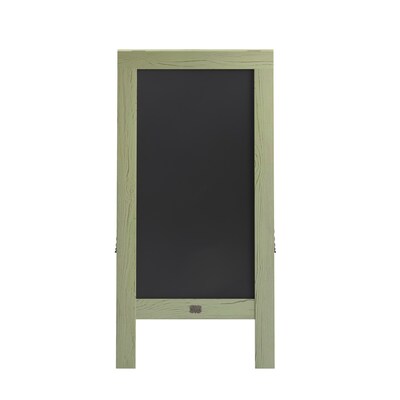 Flash Furniture Canterbury Vintage Wooden A-Frame Magnetic Indoor/Outdoor Chalkboard Sign, Green, 40" x 20" (HGWAGDI554315)