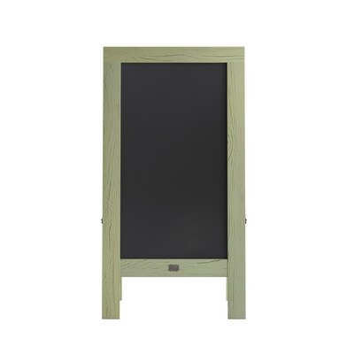 Flash Furniture Canterbury Vintage Wooden A-Frame Magnetic Indoor/Outdoor Chalkboard Sign, Green, 40" x 20" (HGWAGDI554315)