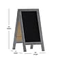 Flash Furniture Canterbury Wooden Indoor/Outdoor A-Frame Magnetic Chalkboard Sign Set, Graywashed, 40" x 20" (HGWAGDI742315)