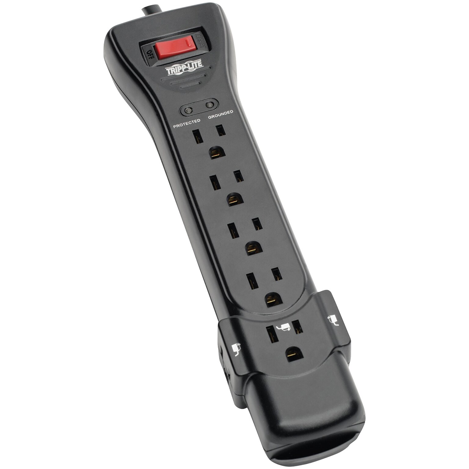 Tripp Lite Protect It! 7-Outlet Surge Protector Power Strip, 25 ft., Black (SUPER725B)