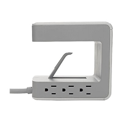 Tripp Lite Protect It! 6-Outlet 2-USB & 1-USB-C Port Surge Protector Desk Clamp, 8 ft., White (TRPTLP648USBC)