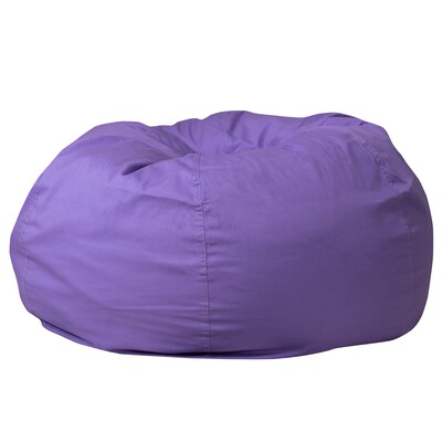 Flash Furniture Duncan Cotton Large Refillable Bean Bag Chair, Solid Purple (DGBEANLGSLDPUR)