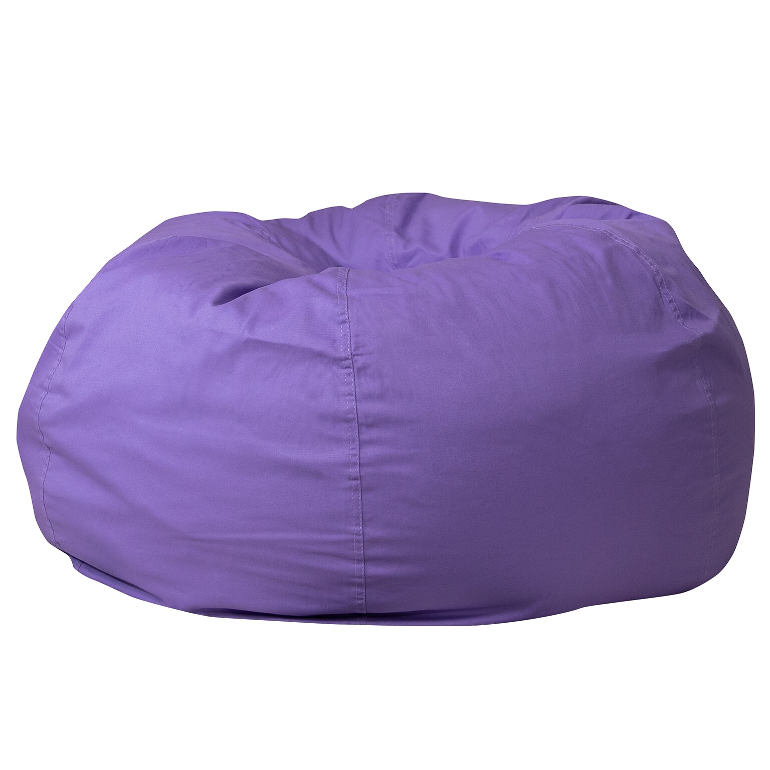 Flash Furniture Duncan Cotton Large Refillable Bean Bag Chair, Solid Purple (DGBEANLGSLDPUR)