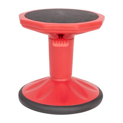 Flash Furniture Carter Plastic Kids Adjustable Height Stool, Red (AY9001SRD)