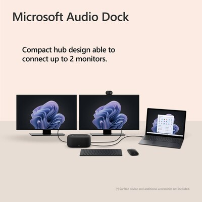Microsoft Audio Dock Laptop and Confrencing Docking Station, Black (IVF-00001)