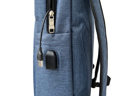 Club Rochelier Techo Collection 600D Polyester Backpack, Navy (CRB1221)