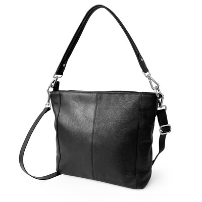 Club Rochelier Onyx Collection Leather Shoulder Messenger Bag, Black (CRH01)
