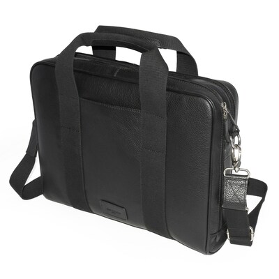 Club Rochelier Onyx Collection Leather Briefcase, Black (CRH07)