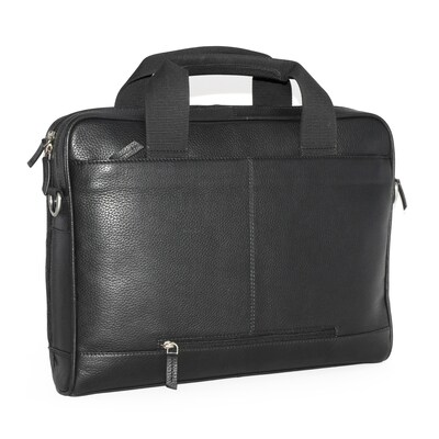 Club Rochelier Onyx Collection Leather Briefcase, Black (CRH07)