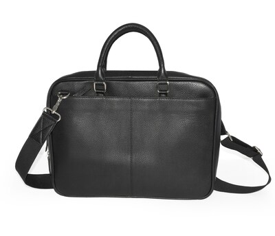 Club Rochelier Onyx Collection Leather Briefcase, Black (CRH08)