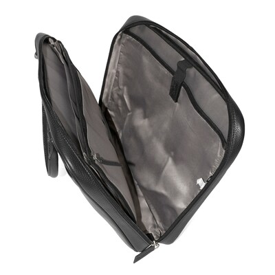 Club Rochelier Onyx Collection Leather Briefcase, Black (CRH08)