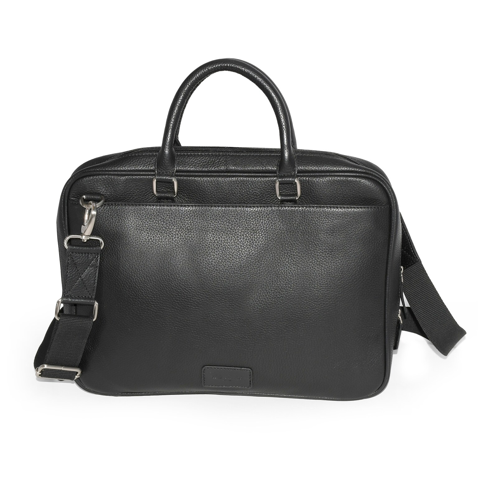 Club Rochelier Onyx Collection Leather Briefcase, Black (CRH08)