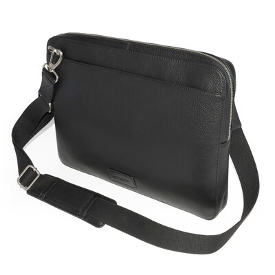 Club Rochelier Onyx Collection Leather Briefcase, Black (CRH09)