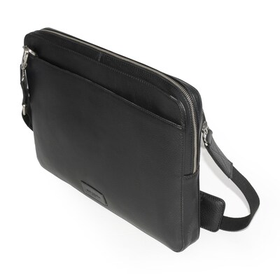Club Rochelier Onyx Collection Leather Briefcase, Black (CRH09)