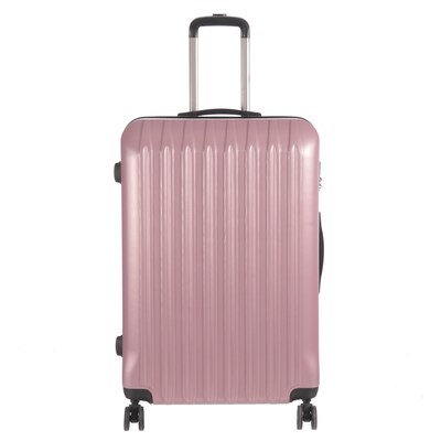 NICCI Grove 2 Collection ABS Plastic Hardside Spinner Luggage, Dusty Pink (CRL006L)