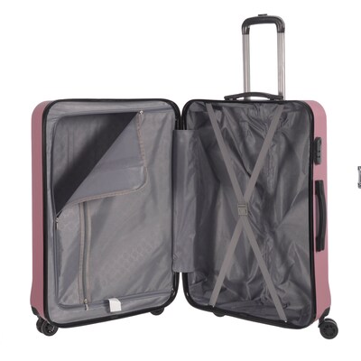 NICCI Grove 2 Collection ABS Plastic Hardside Spinner Luggage, Dusty Pink (CRL006L)