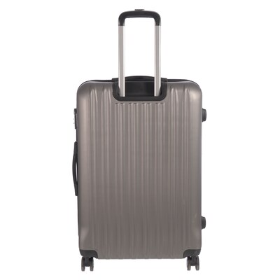 NICCI Grove 2 Collection ABS Plastic Hardside Spinner Luggage, Charcoal Grey (CRL006L)