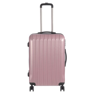NICCI Grove 2 Collection ABS Plastic Multidirectional Spinner Wheels Luggage, Dusty Pink (CRL006M)