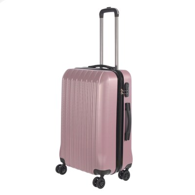 NICCI Grove 2 Collection ABS Plastic Multidirectional Spinner Wheels Luggage, Dusty Pink (CRL006M)