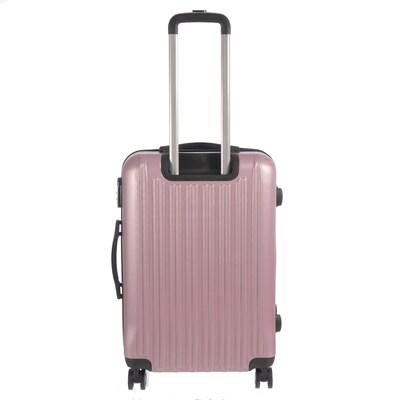 NICCI Grove 2 Collection ABS Plastic Multidirectional Spinner Wheels Luggage, Dusty Pink (CRL006M)