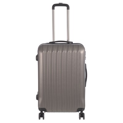 NICCI Grove 2 Collection ABS Plastic Multidirectional Spinner Wheels Luggage, Charcoal Grey (CRL006M)