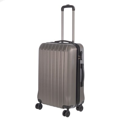 NICCI Grove 2 Collection ABS Plastic Multidirectional Spinner Wheels Luggage, Charcoal Grey (CRL006M)
