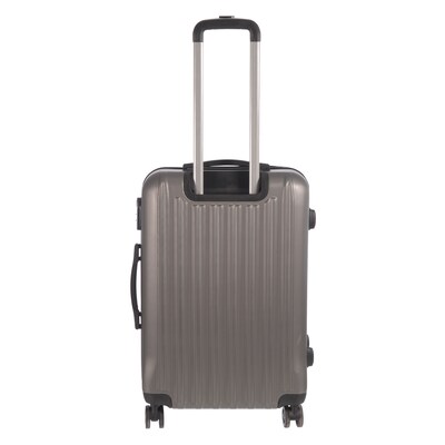 NICCI Grove 2 Collection ABS Plastic Multidirectional Spinner Wheels Luggage, Charcoal Grey (CRL006M)