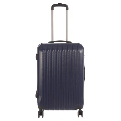 NICCI Grove 2 Collection ABS Plastic Multidirectional Spinner Wheels Luggage, Dark Blue (CRL006M)