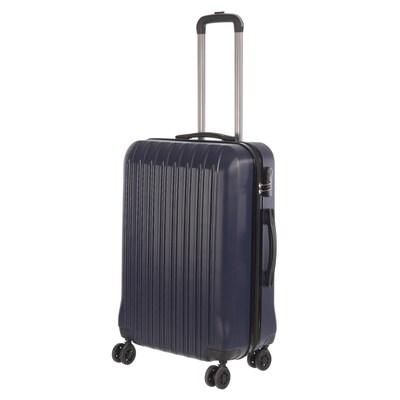 NICCI Grove 2 Collection ABS Plastic Multidirectional Spinner Wheels Luggage, Dark Blue (CRL006M)