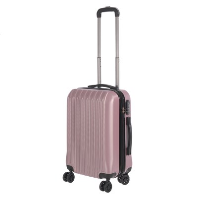 NICCI Grove 2 Collection ABS Plastic Multidirectional Spinner Wheels Luggage, Dusty Pink (CRL006S)