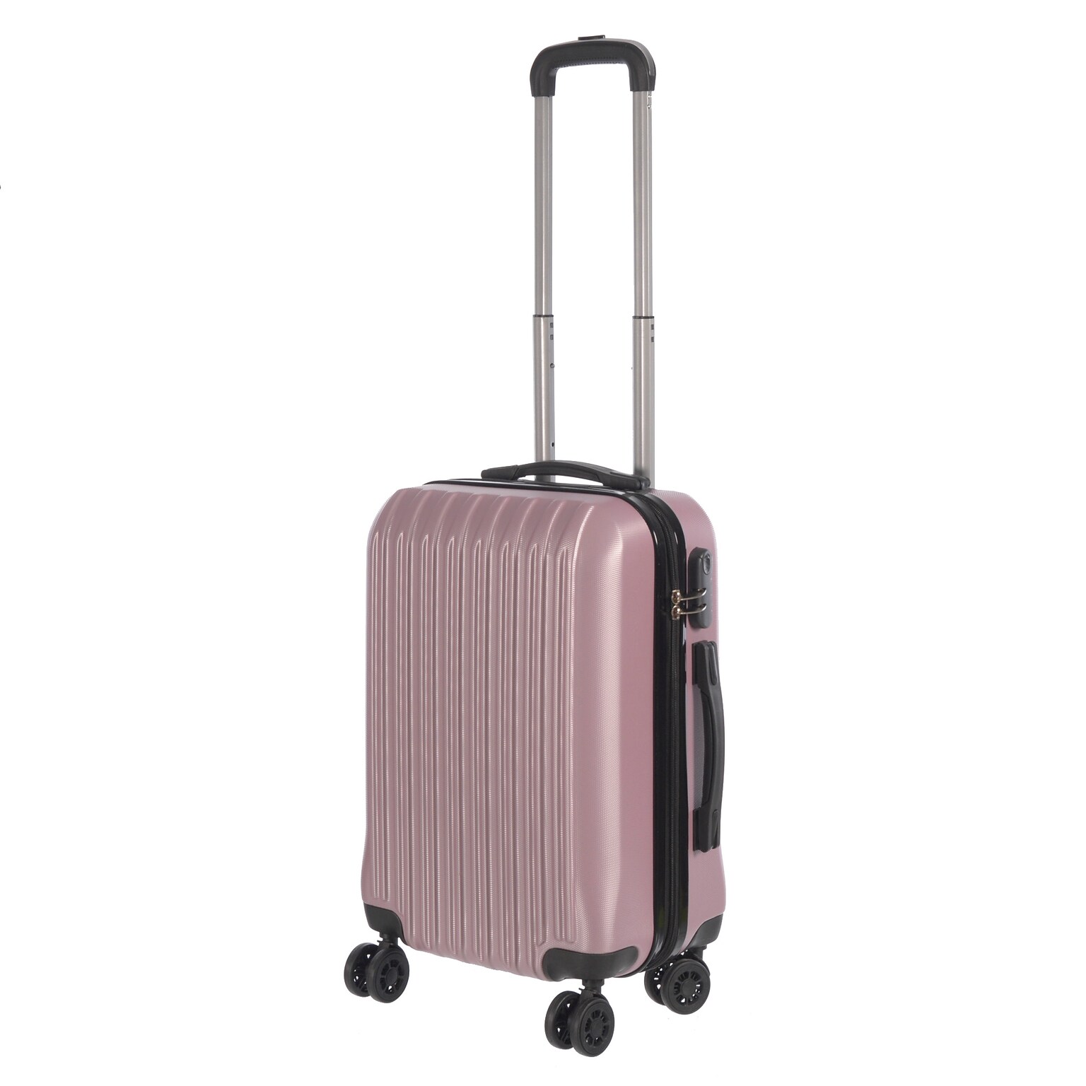 NICCI Grove 2 Collection ABS Plastic Multidirectional Spinner Wheels Luggage, Dusty Pink (CRL006S)