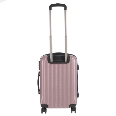 NICCI Grove 2 Collection ABS Plastic Multidirectional Spinner Wheels Luggage, Dusty Pink (CRL006S)