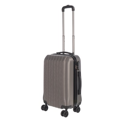 NICCI Grove 2 Collection ABS Plastic Multidirectional Spinner Wheels Luggage, Charcoal Grey (CRL006S)