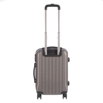 NICCI Grove 2 Collection ABS Plastic Multidirectional Spinner Wheels Luggage, Charcoal Grey (CRL006S)