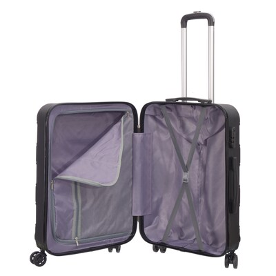 NICCI Deco Collection ABS Plastic Luggage, Black (CRL010S)