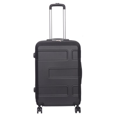 NICCI Deco Collection ABS Plastic 4-Wheel Spinner Luggage, Black (CRL010L)