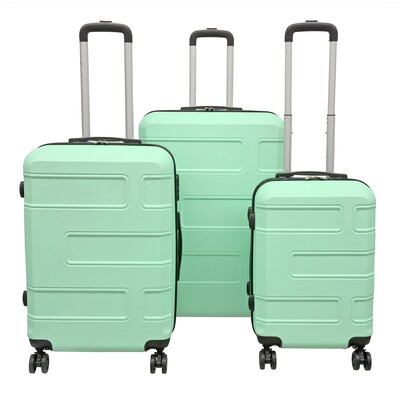 NICCI Deco Collection ABS Plastic 4-Wheel Spinner Luggage, Mint (CRL010L)