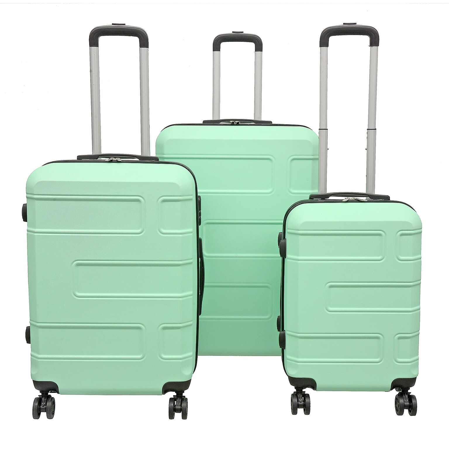 NICCI Deco Collection ABS Plastic 4-Wheel Spinner Luggage, Mint (CRL010L)