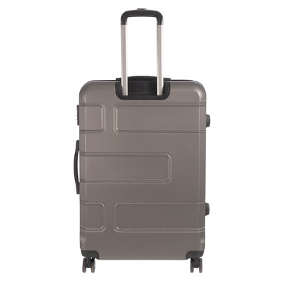 NICCI Deco Collection ABS Plastic 4-Wheel Spinner Luggage, Charcoal Grey (CRL010L)