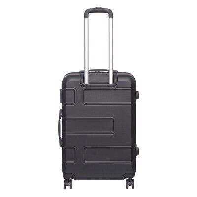 NICCI Deco Collection ABS Plastic 4-Wheel Spinner Luggage, Black (CRL010M)