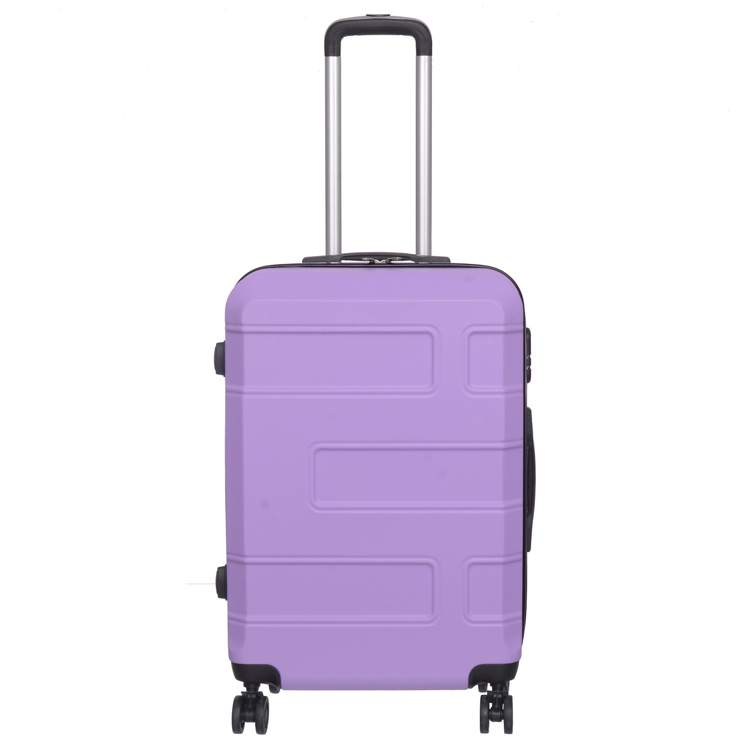 NICCI Deco Collection ABS Plastic 4-Wheel Spinner Luggage, Lilac (CRL010M)