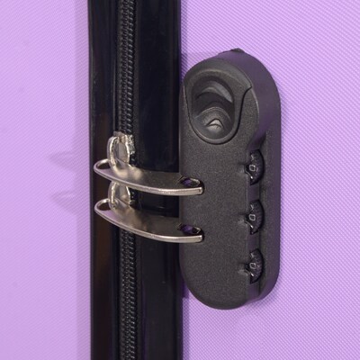NICCI Deco Collection ABS Plastic 4-Wheel Spinner Luggage, Lilac (CRL010M)