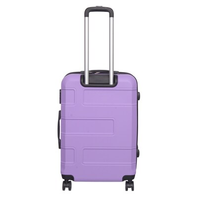 NICCI Deco Collection ABS Plastic 4-Wheel Spinner Luggage, Lilac (CRL010M)