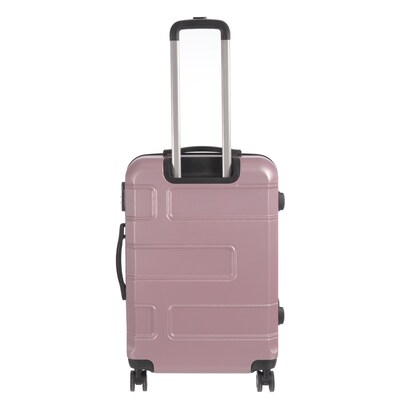 NICCI Deco Collection ABS Plastic 4-Wheel Spinner Luggage, Dusty Pink (CRL010M)