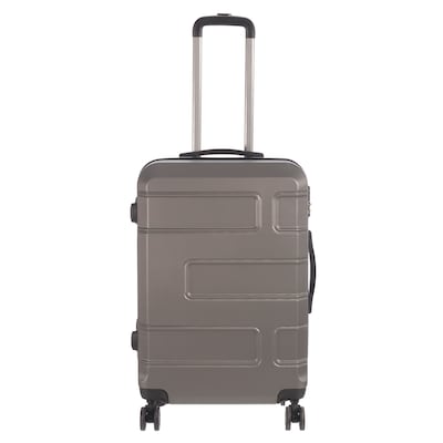 NICCI Deco Collection ABS Plastic 4-Wheel Spinner Luggage, Charcoal Grey (CRL010M)