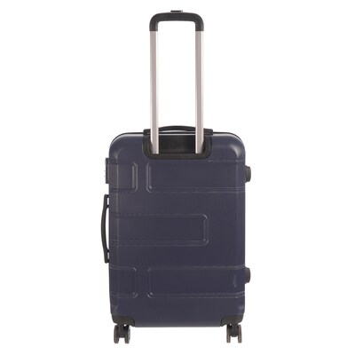 NICCI Deco Collection ABS Plastic 4-Wheel Spinner Luggage, Dark Blue (CRL010M)