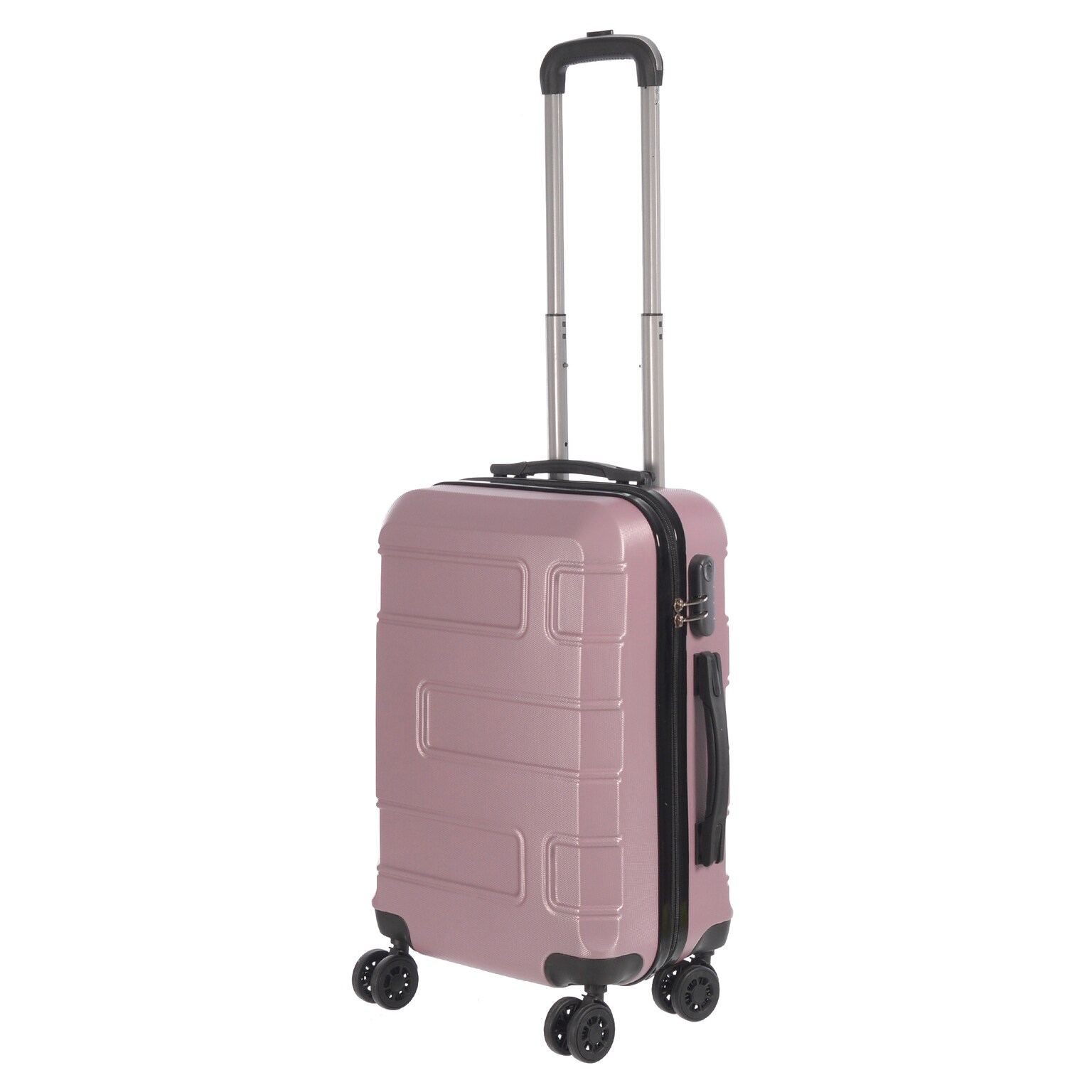 NICCI Deco Collection ABS Plastic Luggage, Dusty Pink (CRL010S)